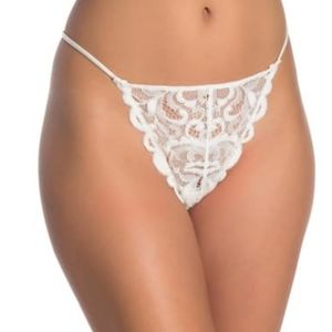 Free People Reese High Waisted Tanga Ivory Small